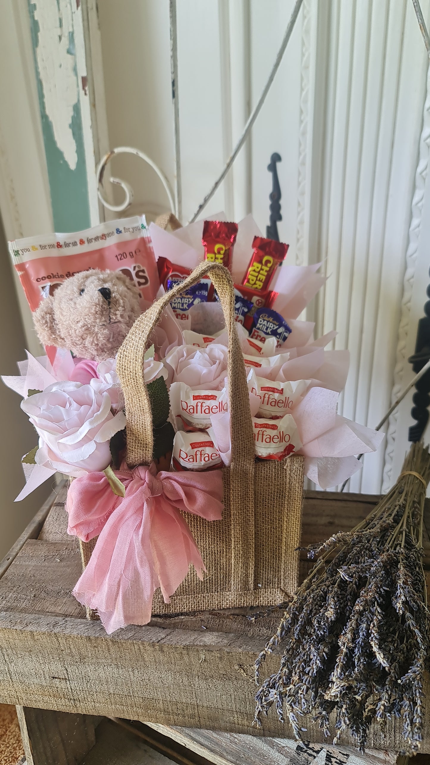 Teddy In A Bag Chocolate Bouquet