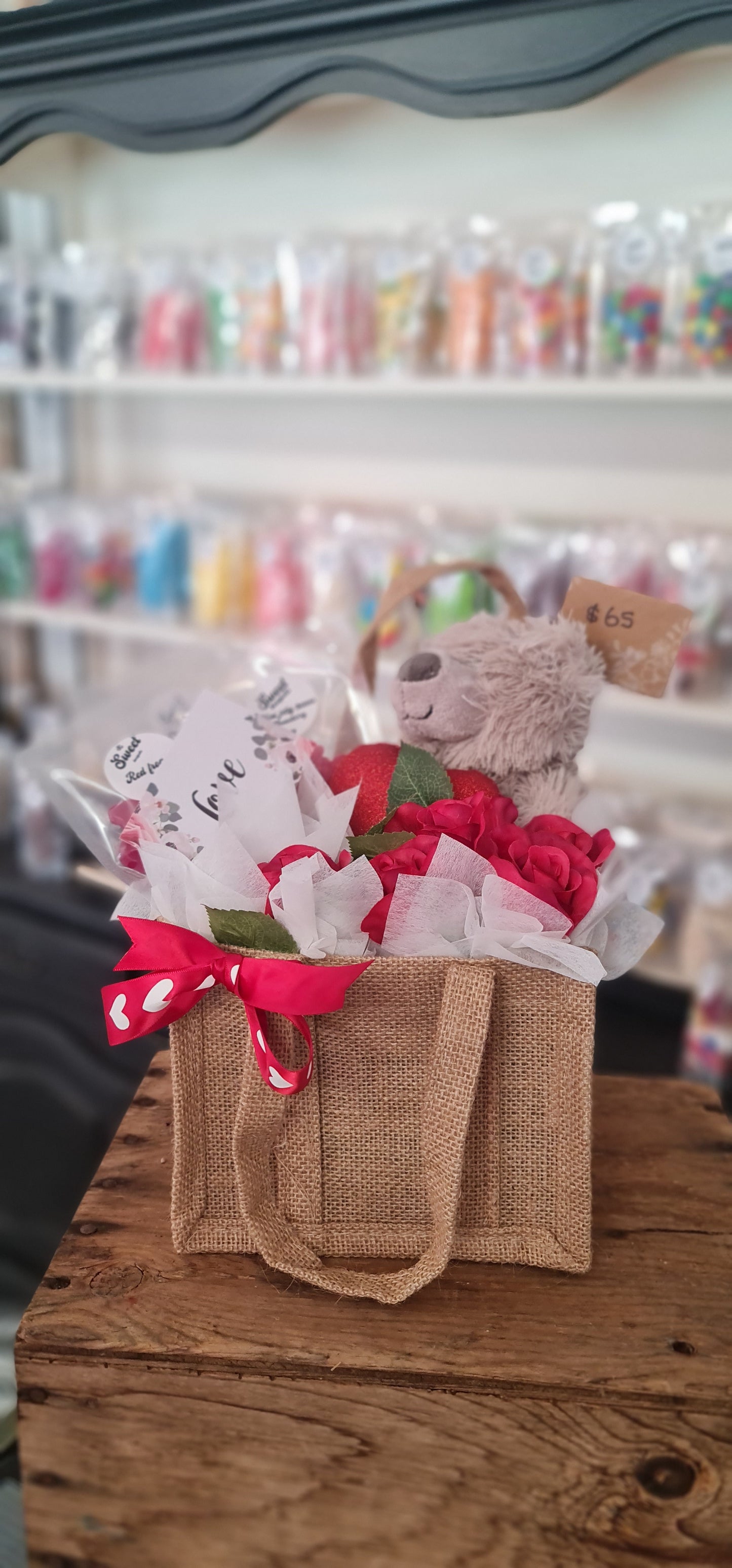 I Love You Teddy & Lolly Bag