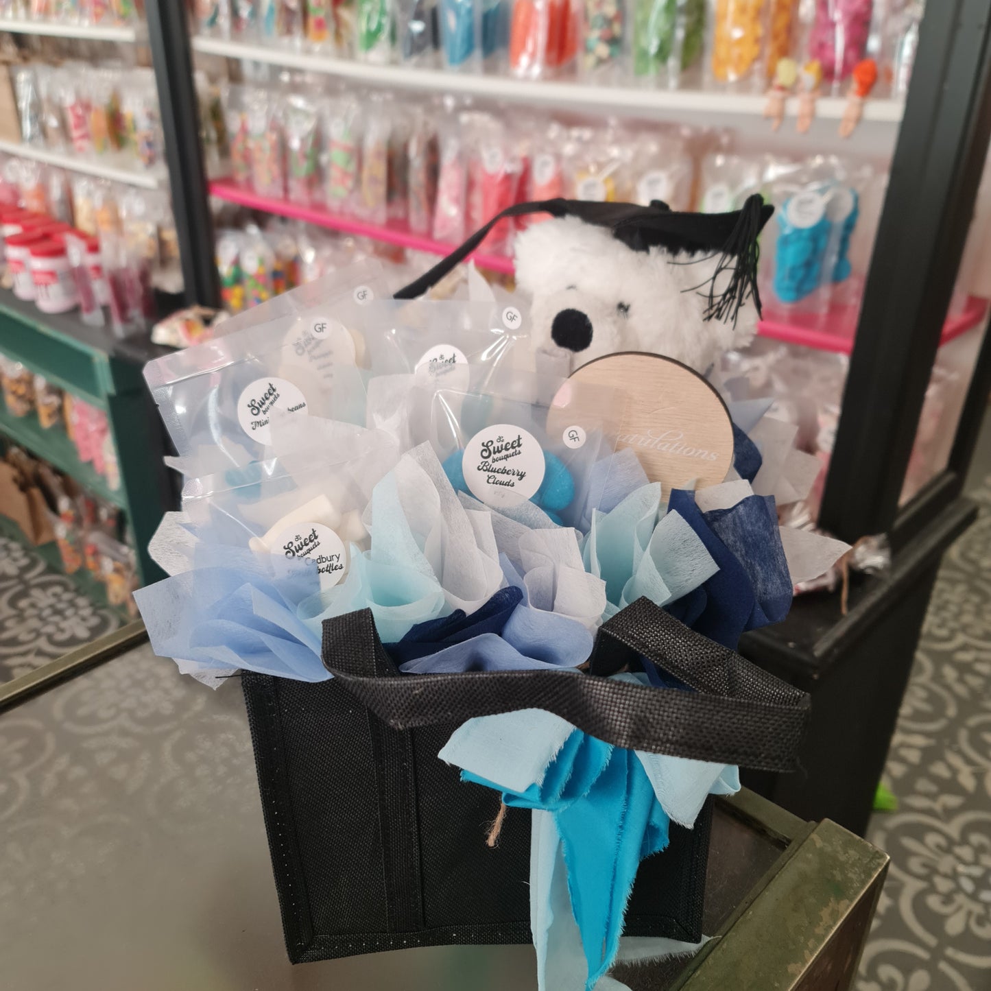 Graduation Teddy Gift Bag Bouquet