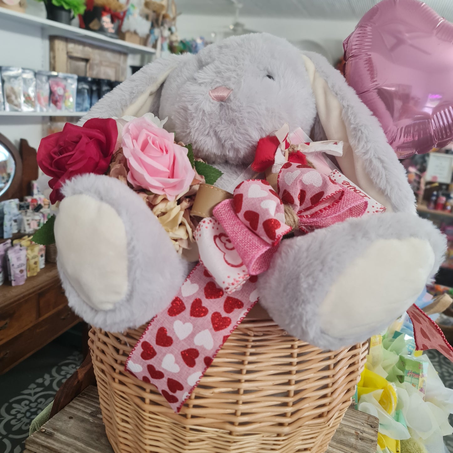 XL Bunny Chocolate Lolly Picnic Basket Bouquet