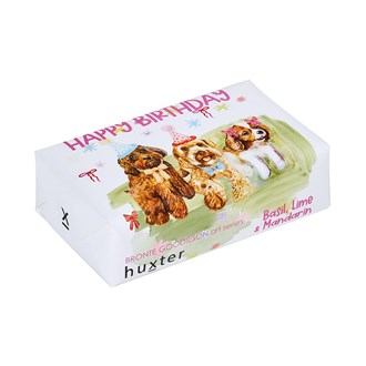 Birthday Pups - Happy Birthday Soap Bar (200g When Wrapped) Basil Lime & Mandarin