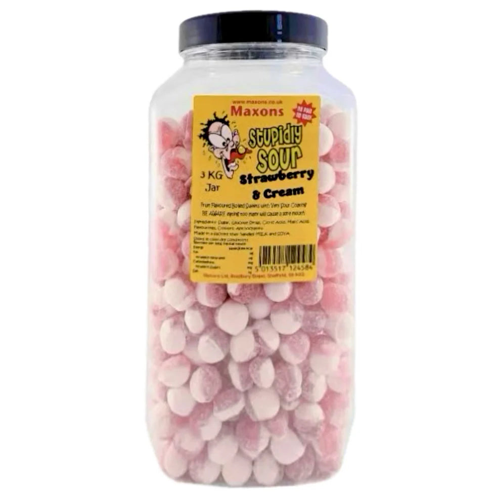 Maxon's Stupidly Sour Strawberry & Cream (100g)