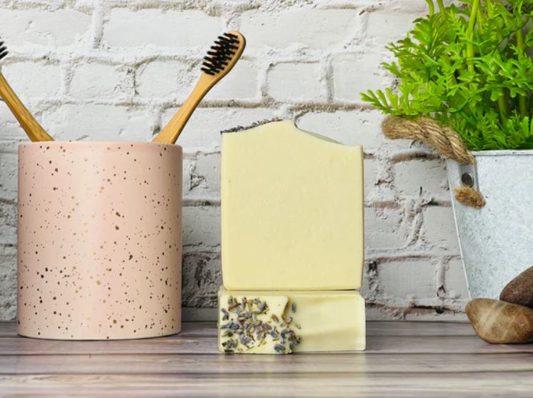 French Kaolin Clay Cleansing Bar Infused With Lavender Essential Oil