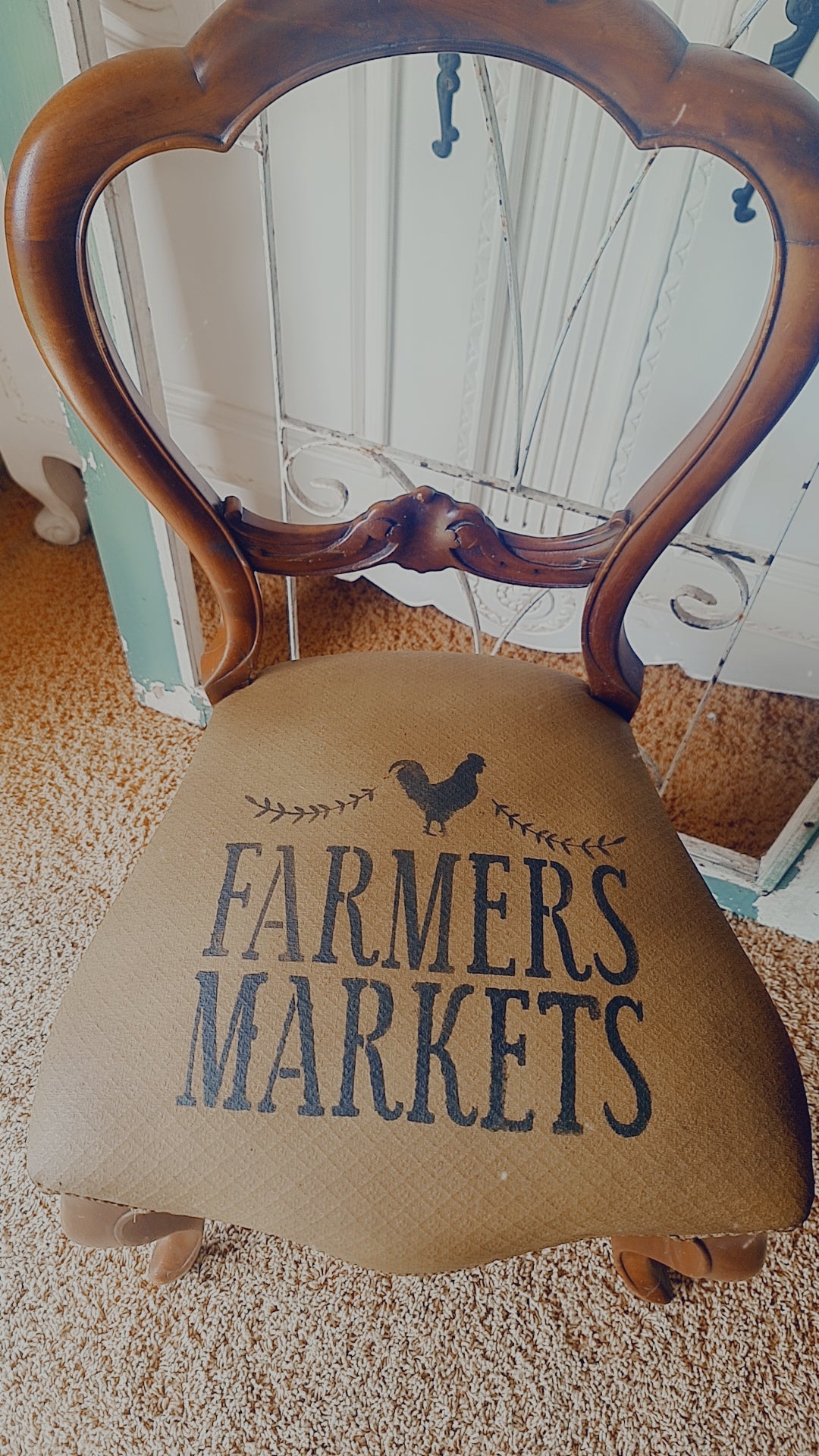 Farmers Market Vintage Display Chair