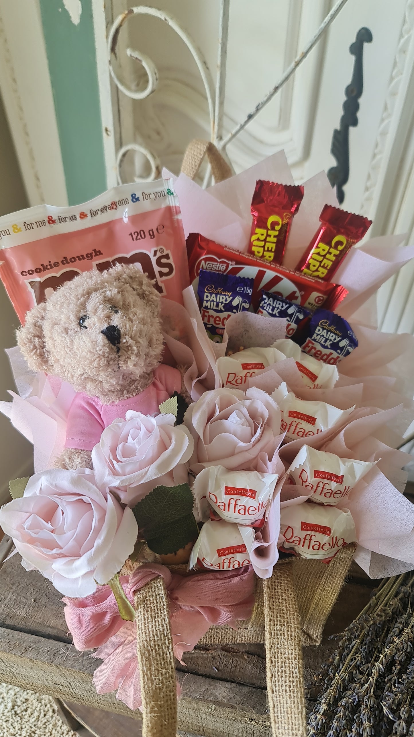 Teddy In A Bag Chocolate Bouquet