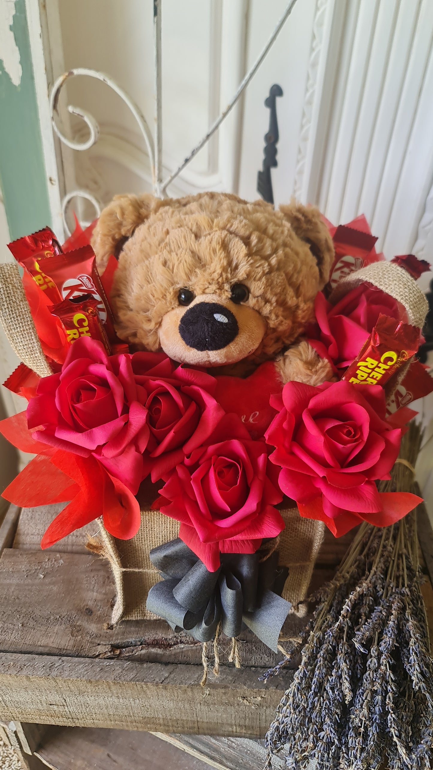 Teddy Bag Chocolate Bouquet