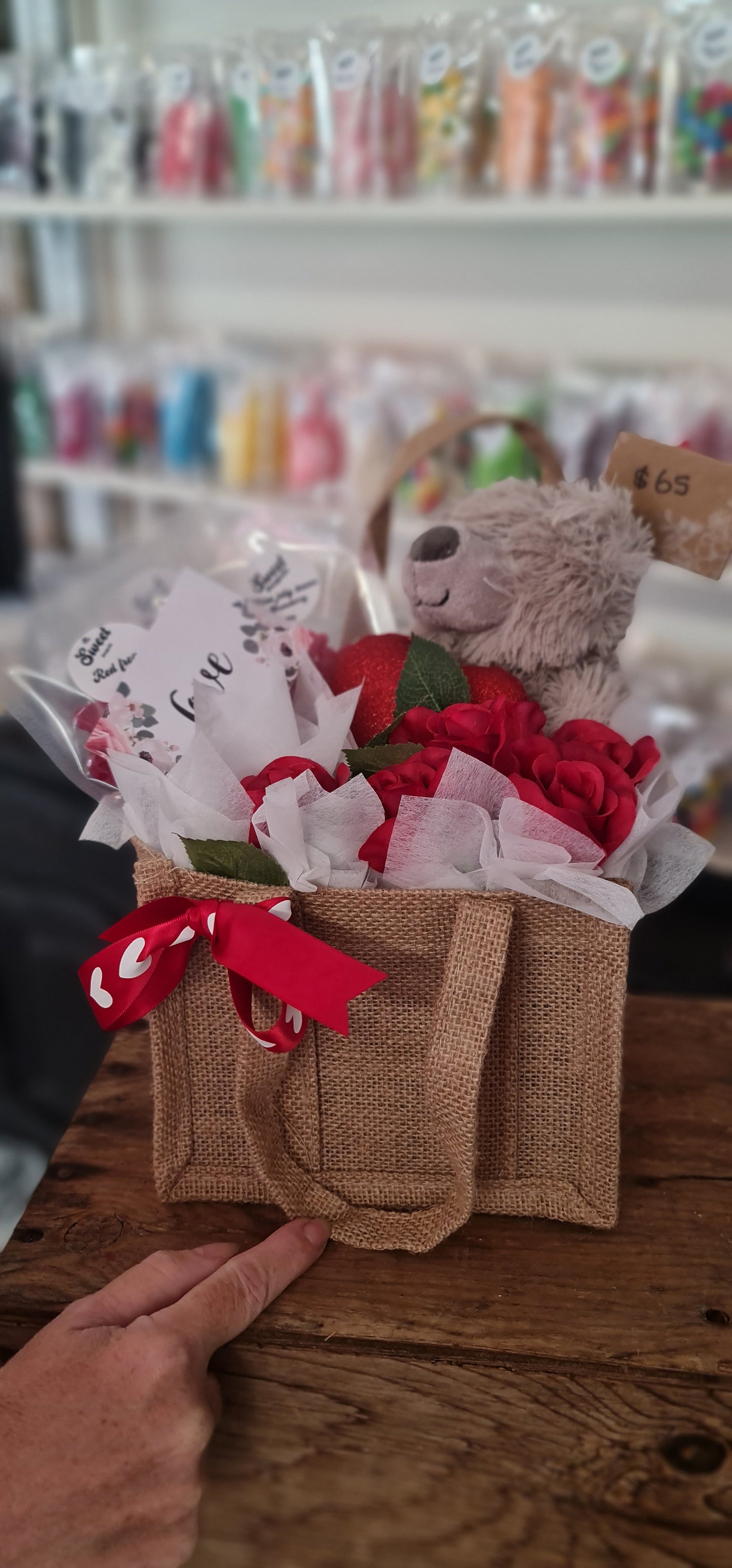 I Love You Teddy & Lolly Bag