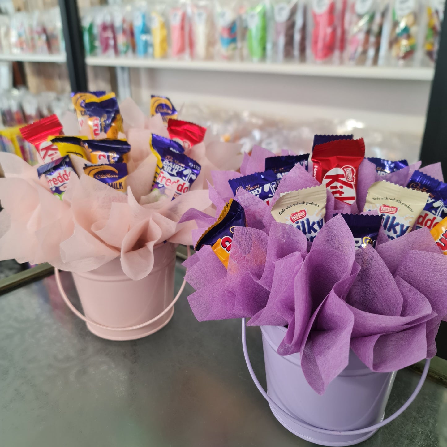 Snack Sized Gift Bucket Bouquets