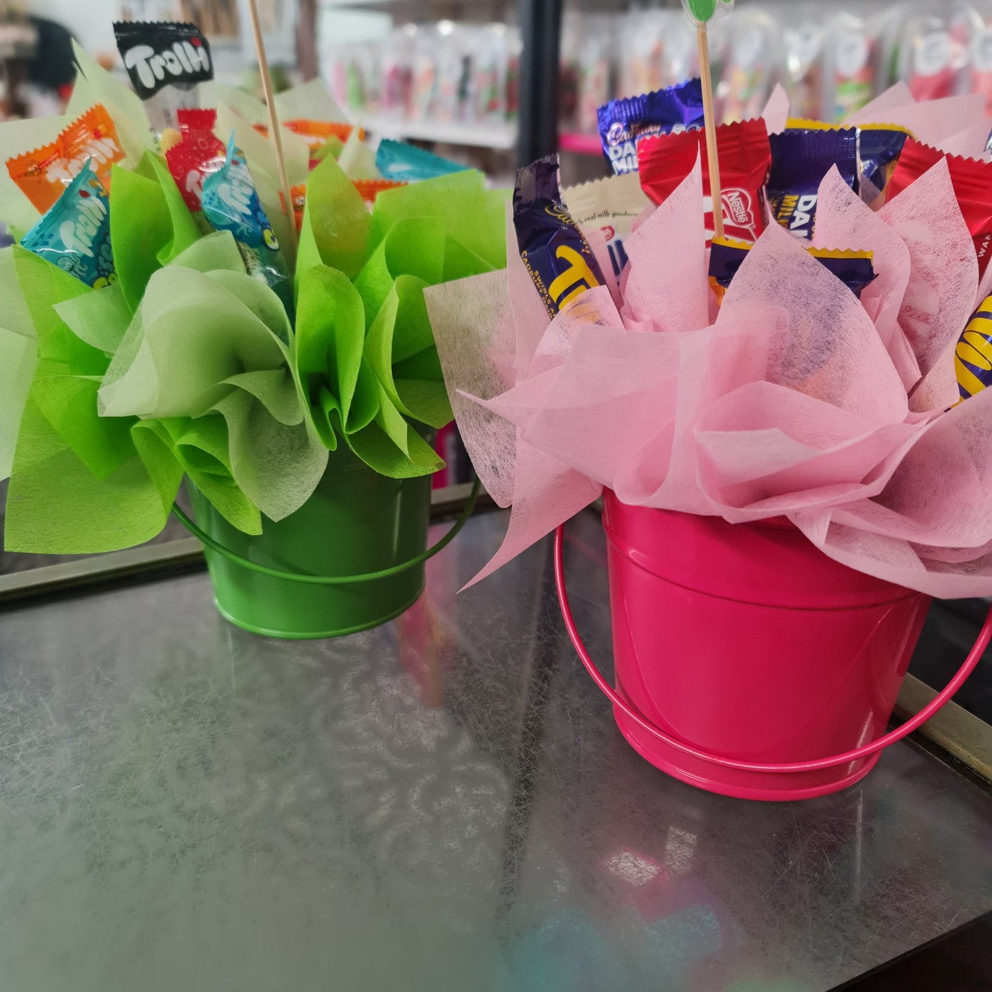 Snack Sized Gift Bucket Bouquets