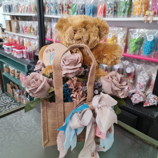 It's A boy Gift Bag With Teddy