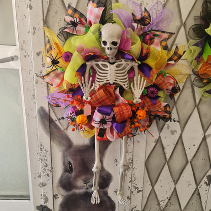 XL Skeleton Halloween Wreath