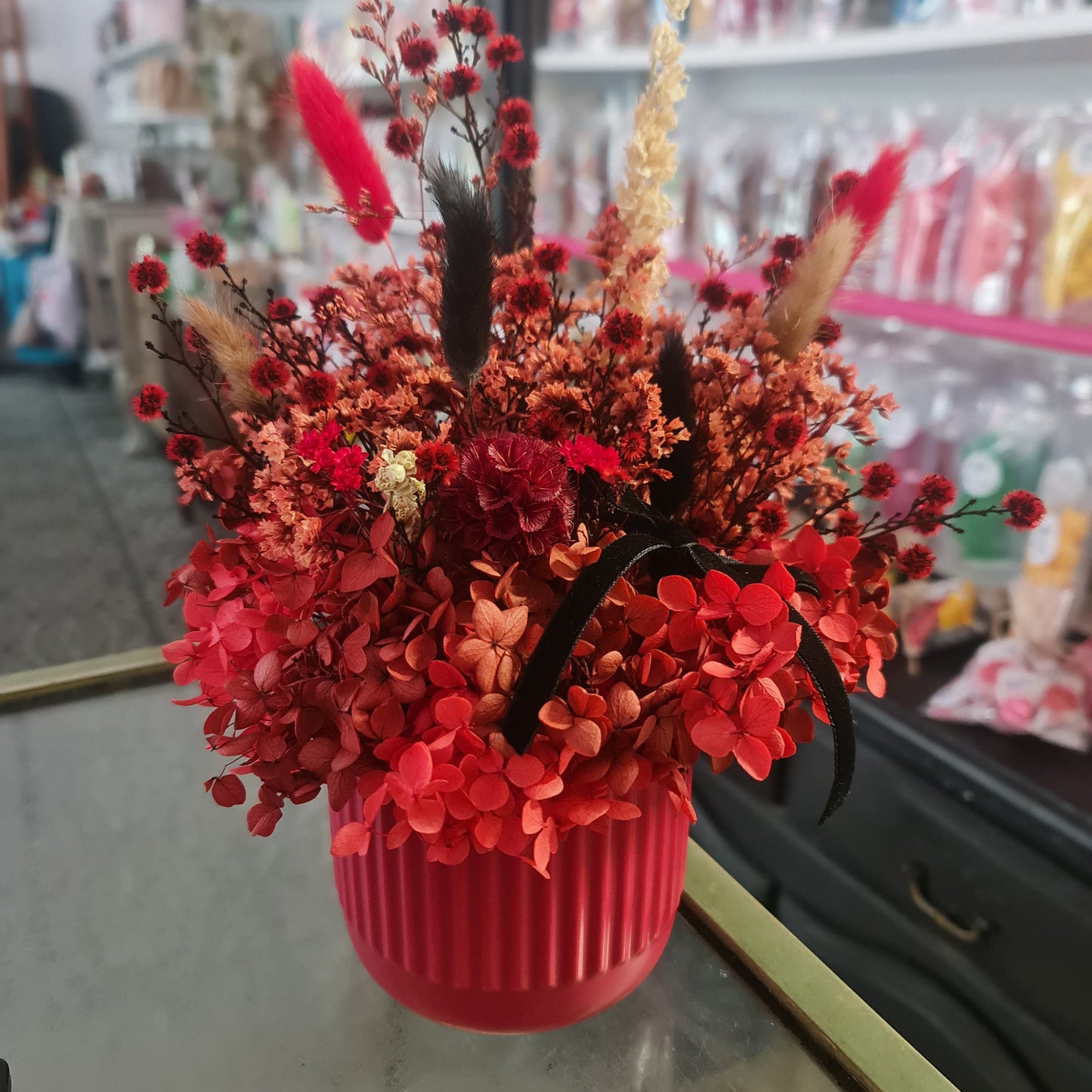 Red " LOVE" Preserved Floral Arrangement