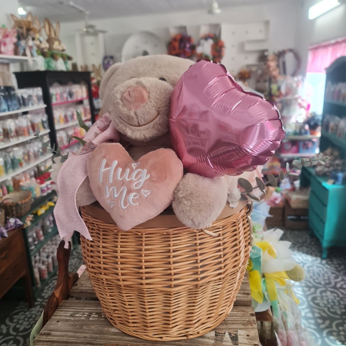 Insulated Picnic Basket with Lots of I Love you Treats.