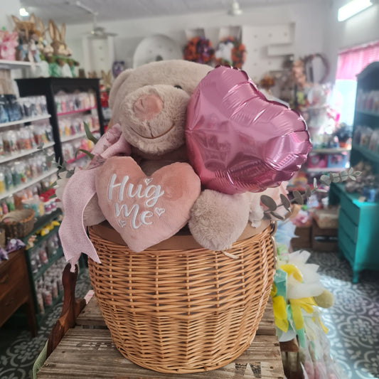 Insulated Picnic Basket with Lots of I Love you Treats.