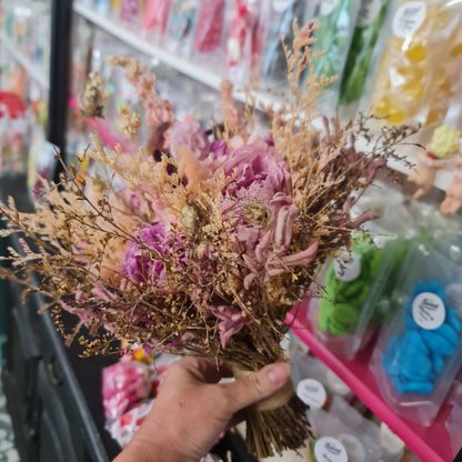Pink Hand Held Preserved Floral Bouquet