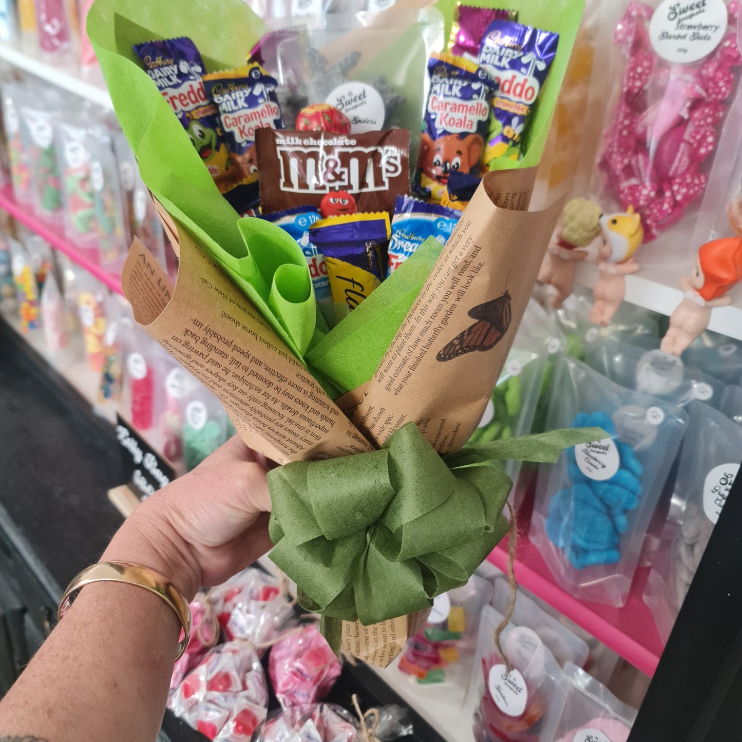 Hand Wrapped Lolly and Chocolate Bouquet