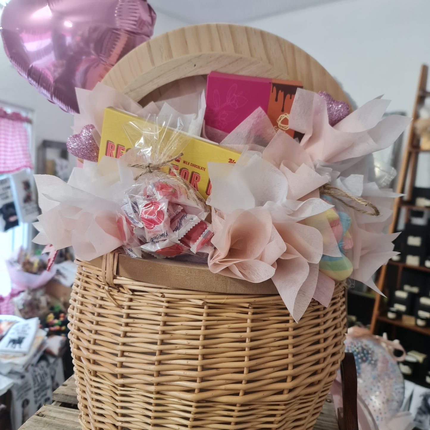 XL Bunny Chocolate Lolly Picnic Basket Bouquet