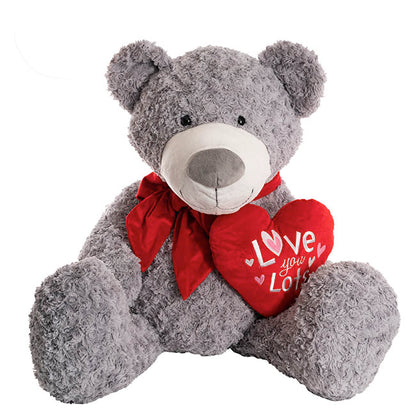 Grey Plush Teddy (90cms Standing, 62cms Sitting)