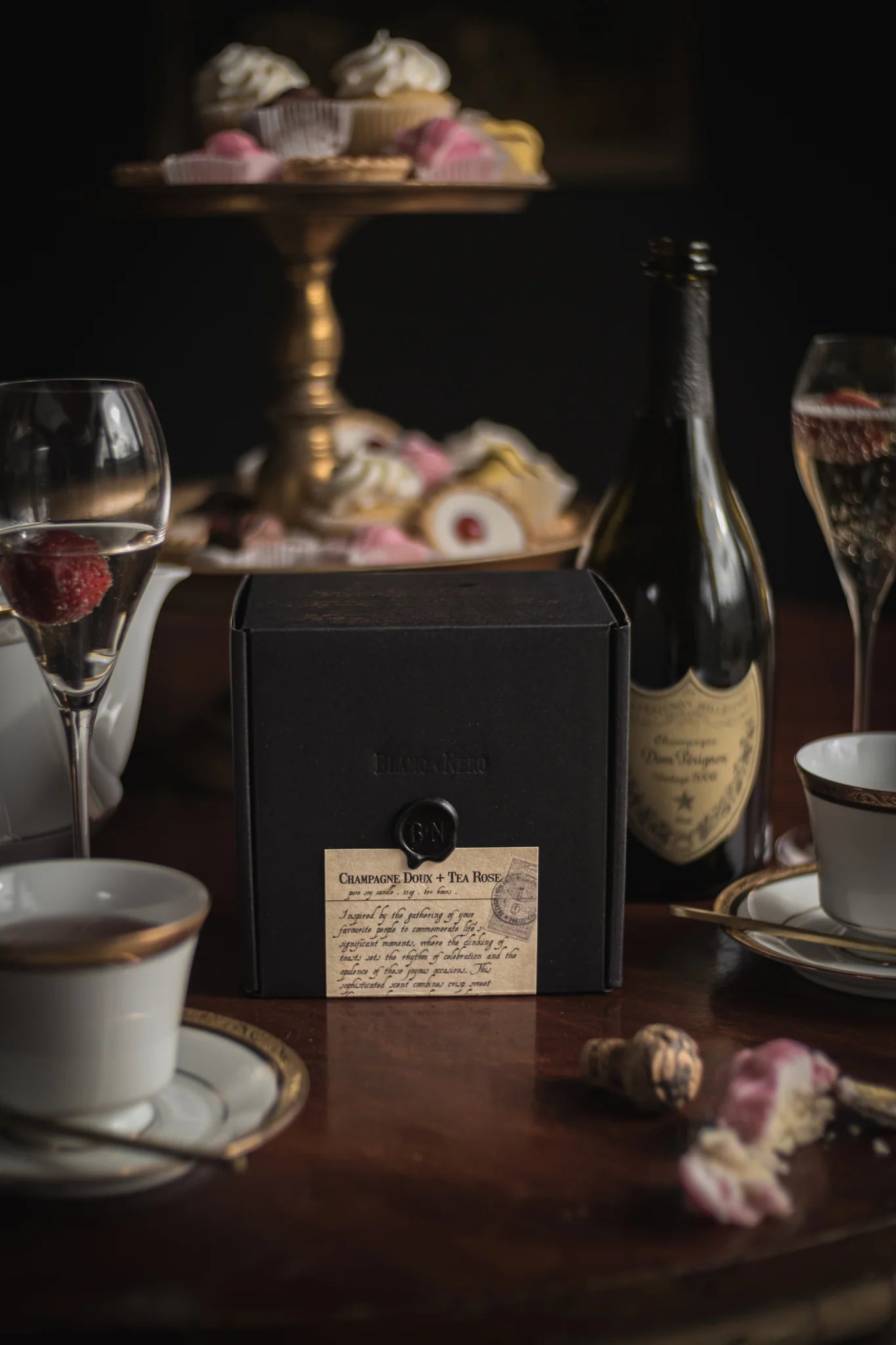 Champagne Doux + Tea Rose Candle