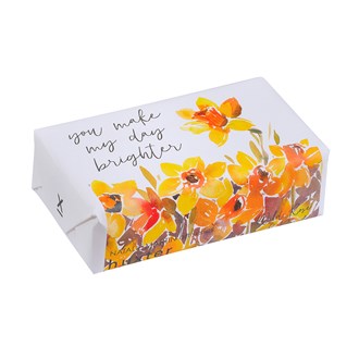 'Daffodils' - You make my day brighter (200g When Wrapped Soap Bar) Wild Rose & Neroli