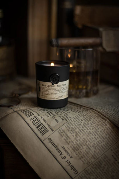 Cozy Château + Malt Cigar Candle