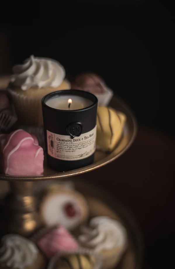 Champagne Doux + Tea Rose Candle