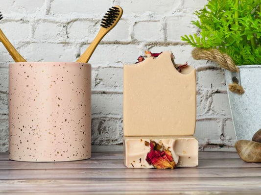 Australian Pink Clay Cleansing Bar Infused With Rose Geranium Essential Oil
