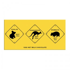 BLOOMSBERRY AUSTRALIA ANIMALS CROSSING (100G) Milk Chocolate Bar