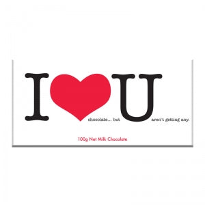 Bloomsberry I Love You Milk Chocolate Bar (100g)