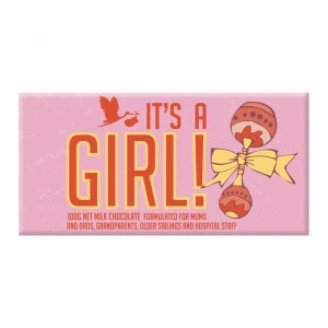 Bloomsberry - It's A Girl - Milk Chocolate Bar (100g)