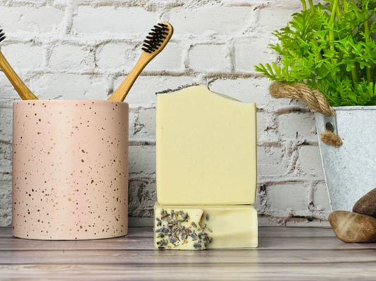 French Kaolin Clay Cleansing Bar Infused With Lavender Essential Oil