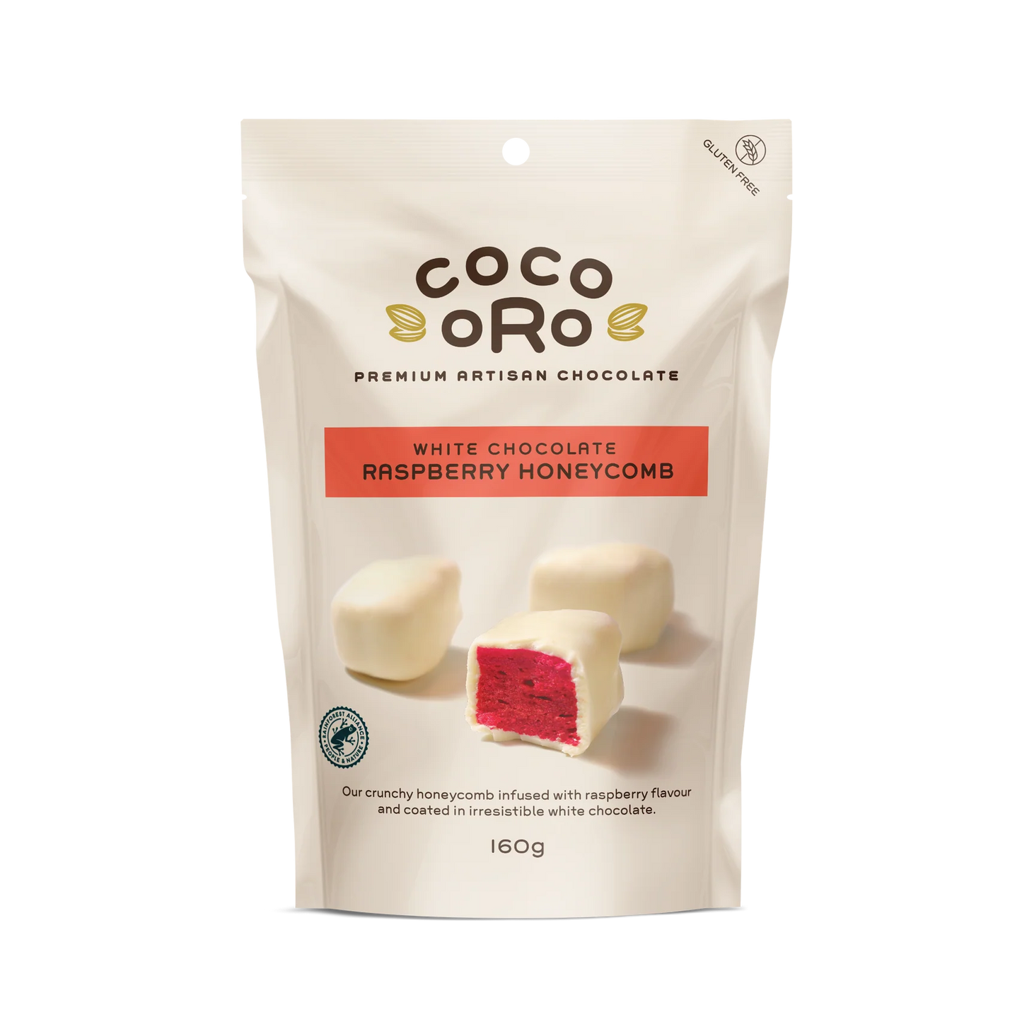 White Chocolate Raspberry Honeycomb (160g Bag)
