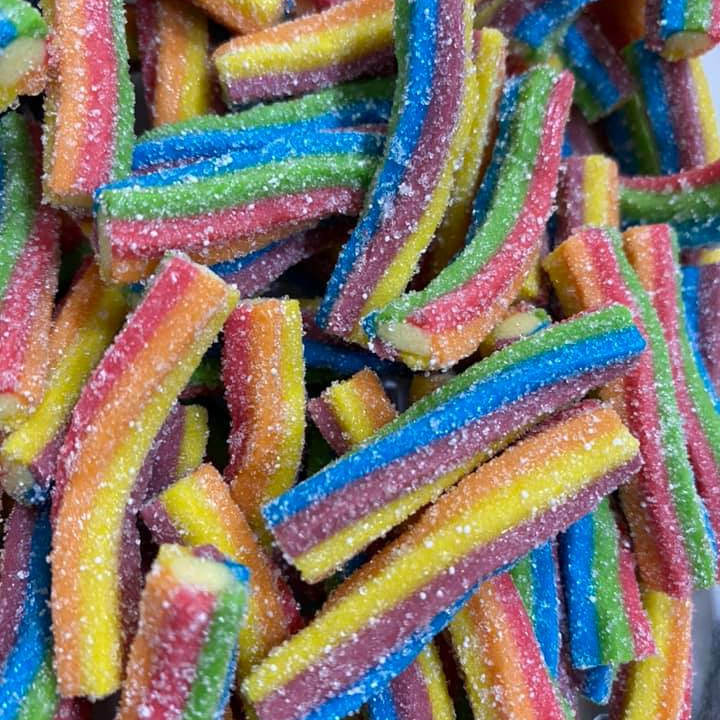 Damel Sour Filled Rainbow Twists (100g)