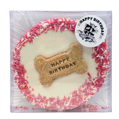 HAPPY DOG BIRTHDAY CAKE DOG TREAT - YOGHURT - 1 PCE