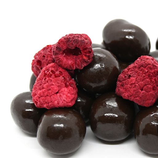 Dark Chocolate Freeze dried Raspberries (100g)