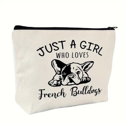French Bulldog Cosmetic Pouch With Zipper