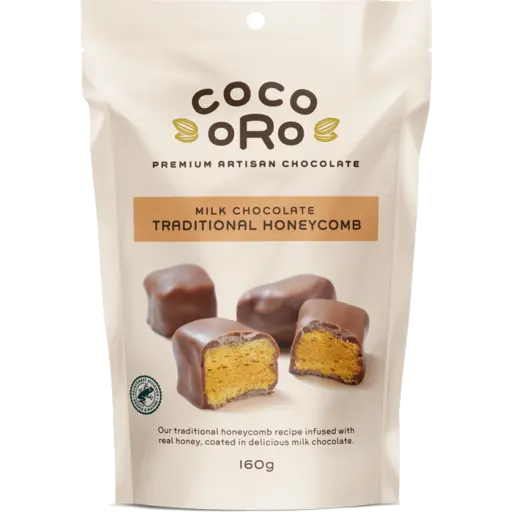 Coco Oro Milk Chocolate Traditional Honeycomb 160g