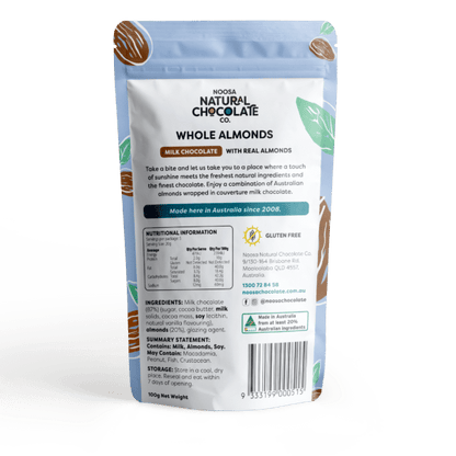 Australian Almonds Coated in Premium Milk Chocolate (100g)