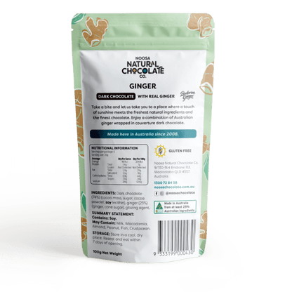 Buderim Ginger Coated in Premium Dark Chocolate  (100g)