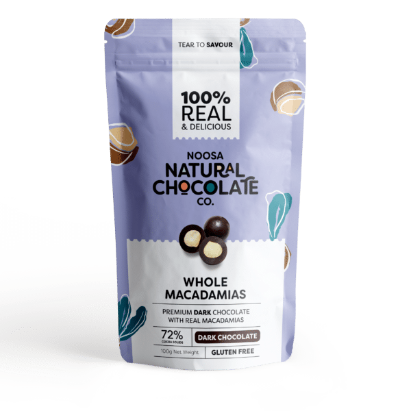 Queensland Macadamia Nuts Coated in Premium Dark Chocolate (100g)