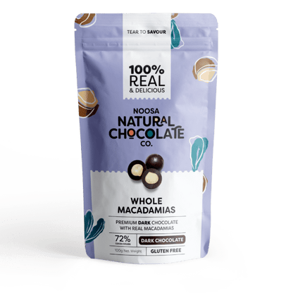 Queensland Macadamia Nuts Coated in Premium Dark Chocolate (100g)