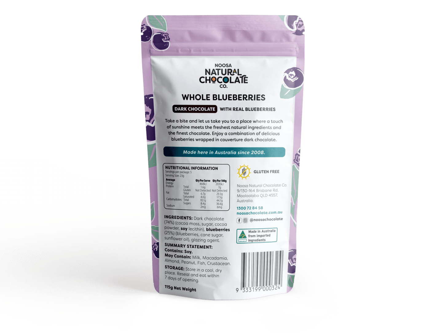 Blueberries Coated in Premium Dark Chocolate (115g)