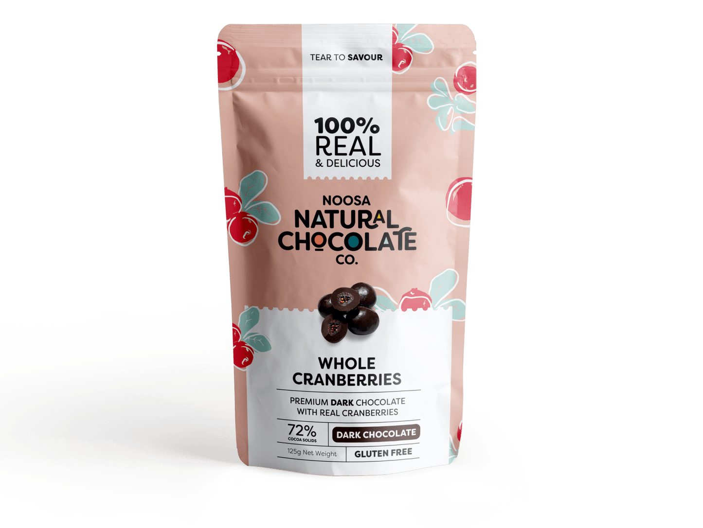 Cranberries Coated in Premium Dark Chocolate (125g)