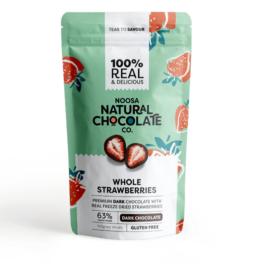 Australian Grown Strawberries Coated in Imported Dark Chocolate (100g)