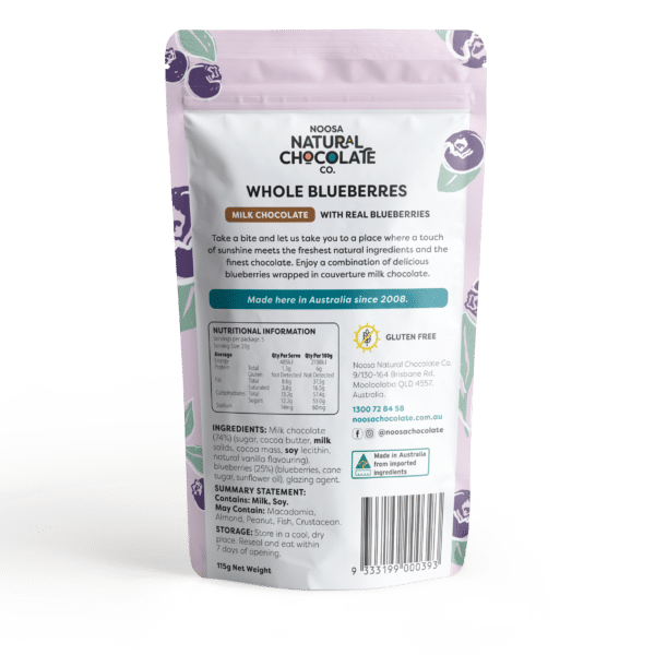 Blueberries Coated in Premium Milk Chocolate (115g)