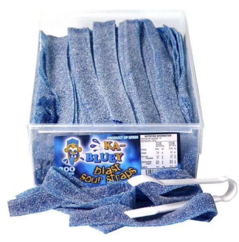 KA-BULEY Blue Raspberry Sour Straps (100g)