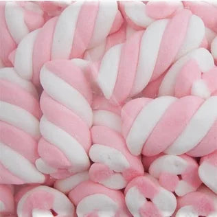 Pink & White Twist Marshmallows (50g)